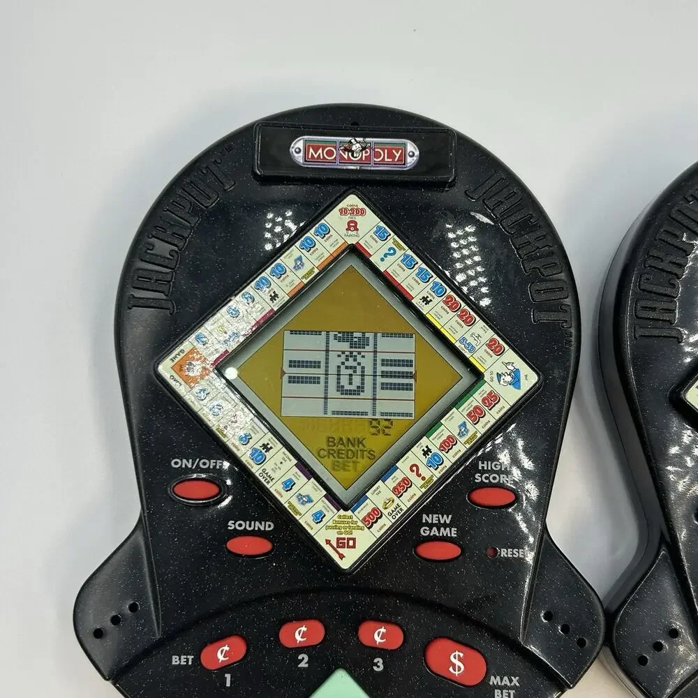 Vintage 1999 Monopoly Jackpot Pocket Slots Electronic Handheld Games by Hasbro